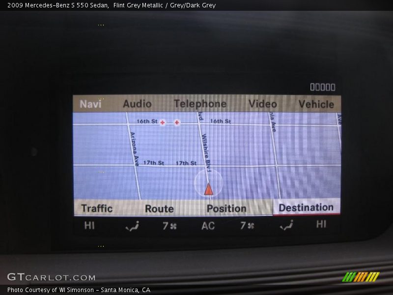 Navigation of 2009 S 550 Sedan