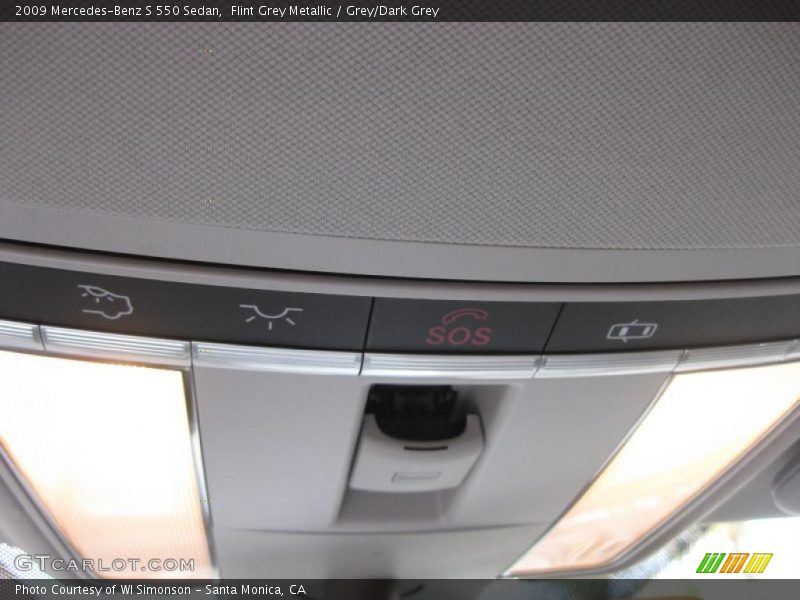 Flint Grey Metallic / Grey/Dark Grey 2009 Mercedes-Benz S 550 Sedan