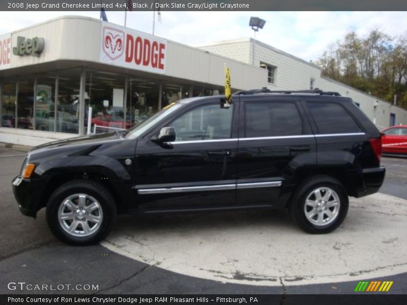 Black / Dark Slate Gray/Light Graystone 2008 Jeep Grand Cherokee Limited 4x4