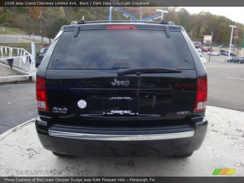 Black / Dark Slate Gray/Light Graystone 2008 Jeep Grand Cherokee Limited 4x4