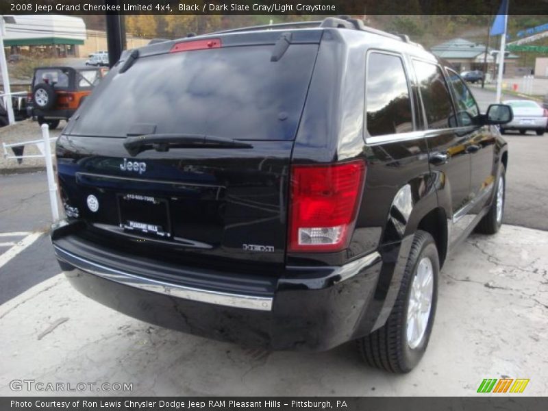 Black / Dark Slate Gray/Light Graystone 2008 Jeep Grand Cherokee Limited 4x4