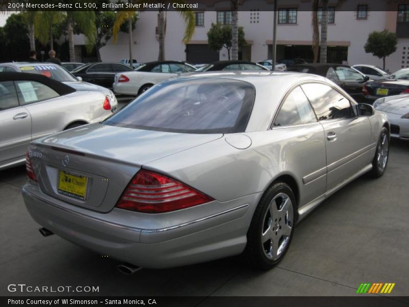 Brilliant Silver Metallic / Charcoal 2004 Mercedes-Benz CL 500