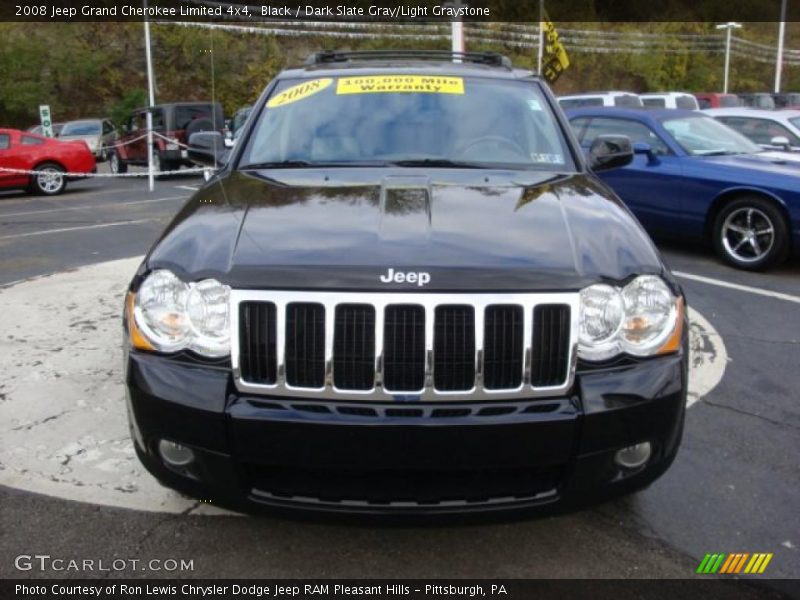 Black / Dark Slate Gray/Light Graystone 2008 Jeep Grand Cherokee Limited 4x4