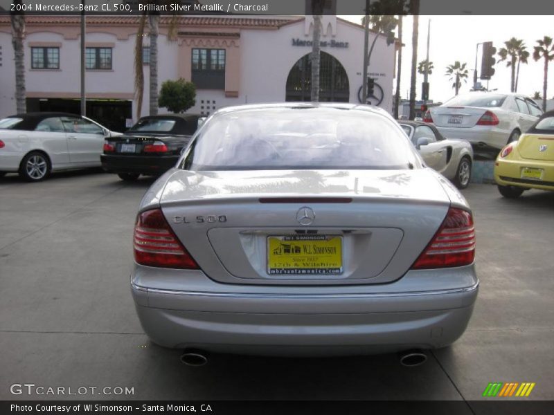 Brilliant Silver Metallic / Charcoal 2004 Mercedes-Benz CL 500