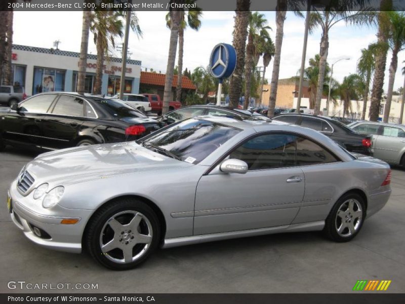 Brilliant Silver Metallic / Charcoal 2004 Mercedes-Benz CL 500