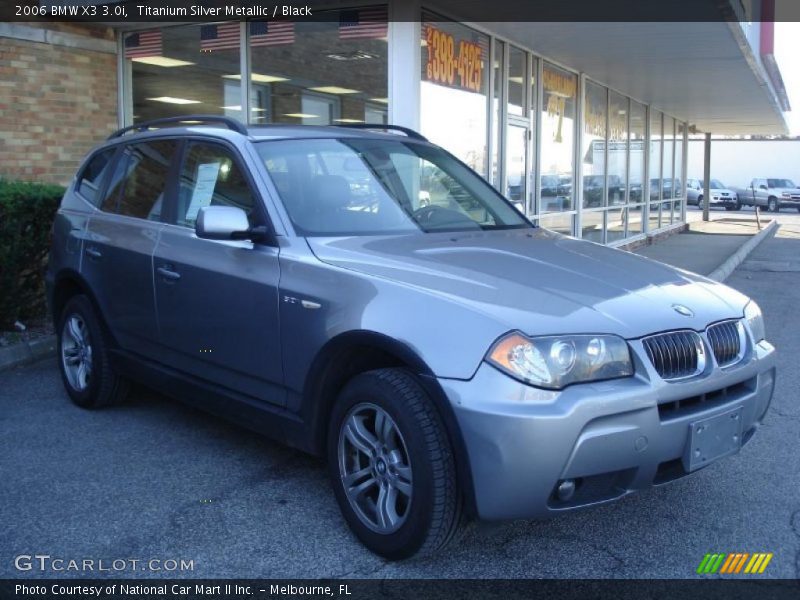 Titanium Silver Metallic / Black 2006 BMW X3 3.0i