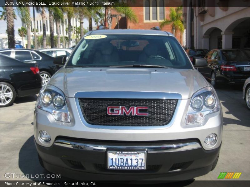 Liquid Silver Metallic / Light Titanium 2008 GMC Acadia SLE