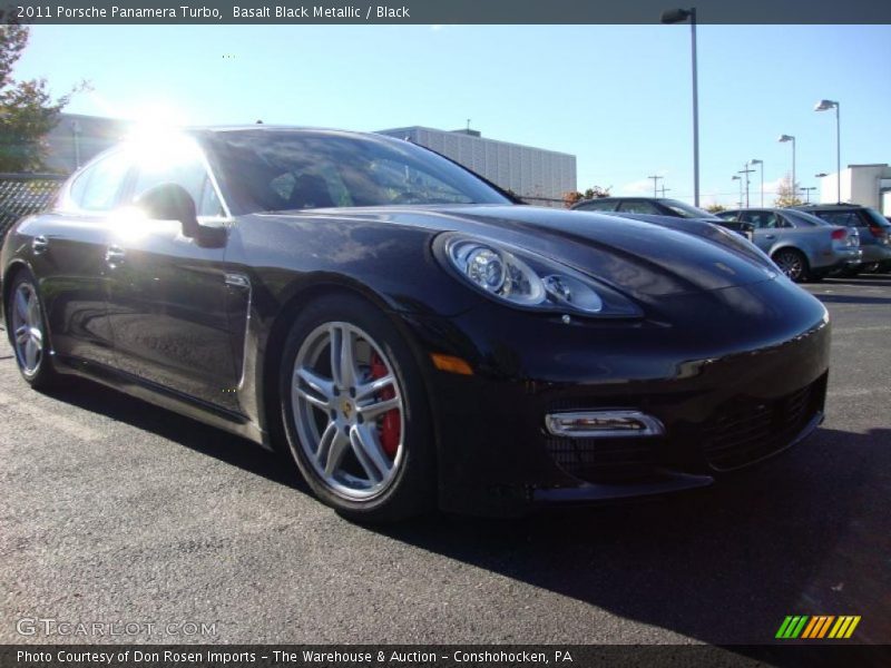 Basalt Black Metallic / Black 2011 Porsche Panamera Turbo