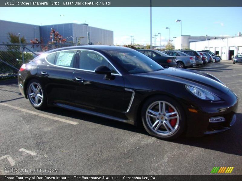 Basalt Black Metallic / Black 2011 Porsche Panamera Turbo