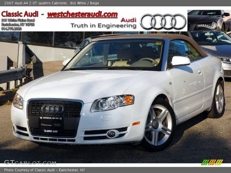 Ibis White / Beige 2007 Audi A4 2.0T quattro Cabriolet