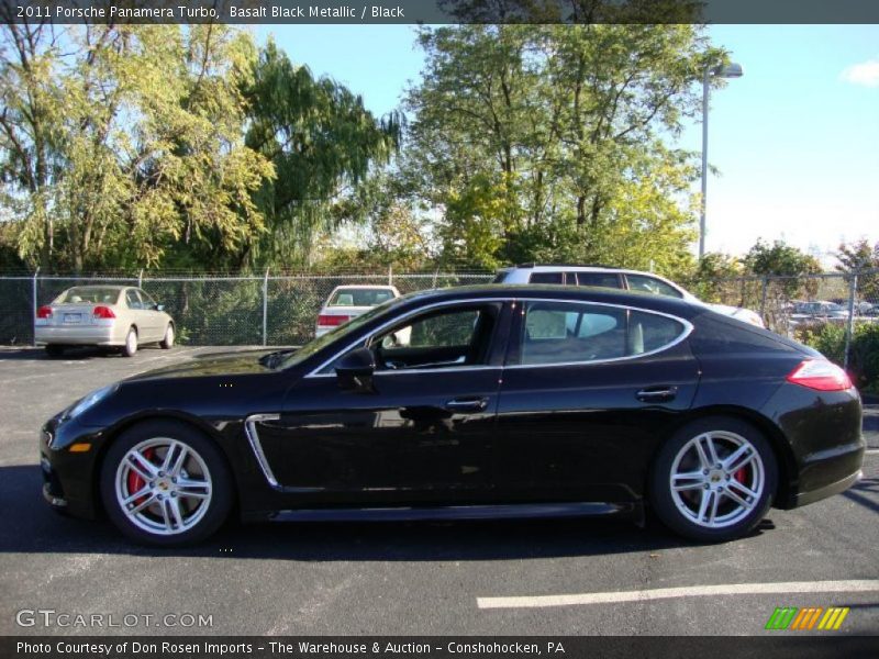 Basalt Black Metallic / Black 2011 Porsche Panamera Turbo