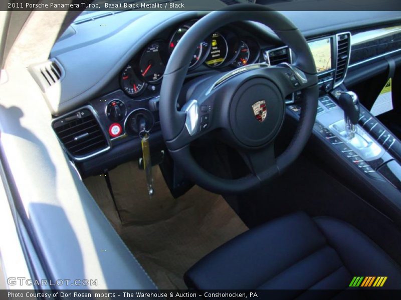 Basalt Black Metallic / Black 2011 Porsche Panamera Turbo