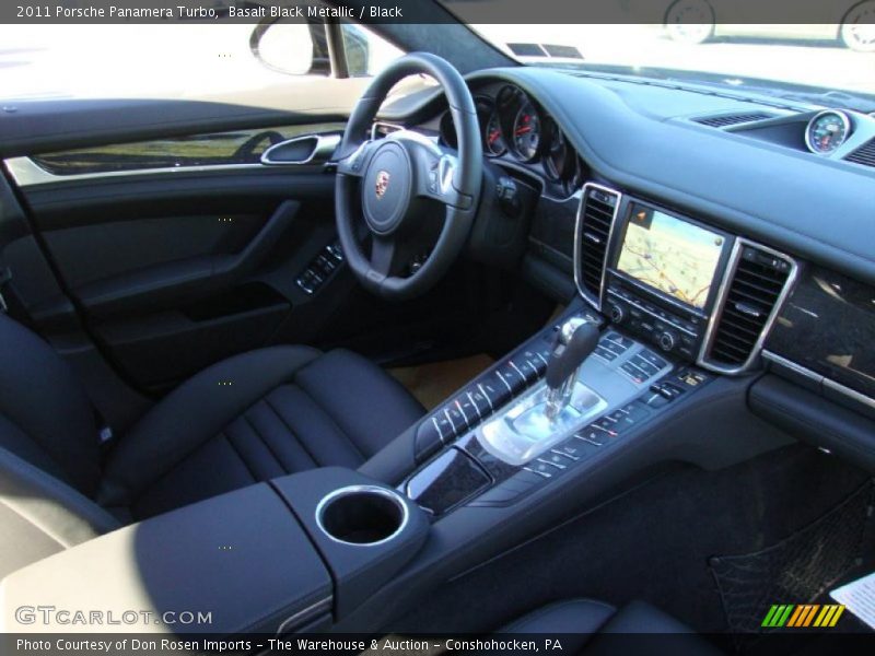 Basalt Black Metallic / Black 2011 Porsche Panamera Turbo