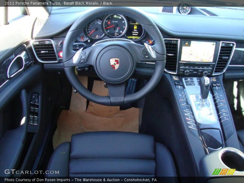 Basalt Black Metallic / Black 2011 Porsche Panamera Turbo