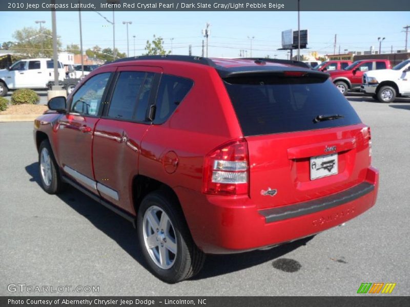 Inferno Red Crystal Pearl / Dark Slate Gray/Light Pebble Beige 2010 Jeep Compass Latitude