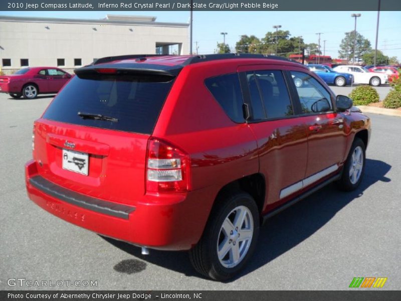 Inferno Red Crystal Pearl / Dark Slate Gray/Light Pebble Beige 2010 Jeep Compass Latitude