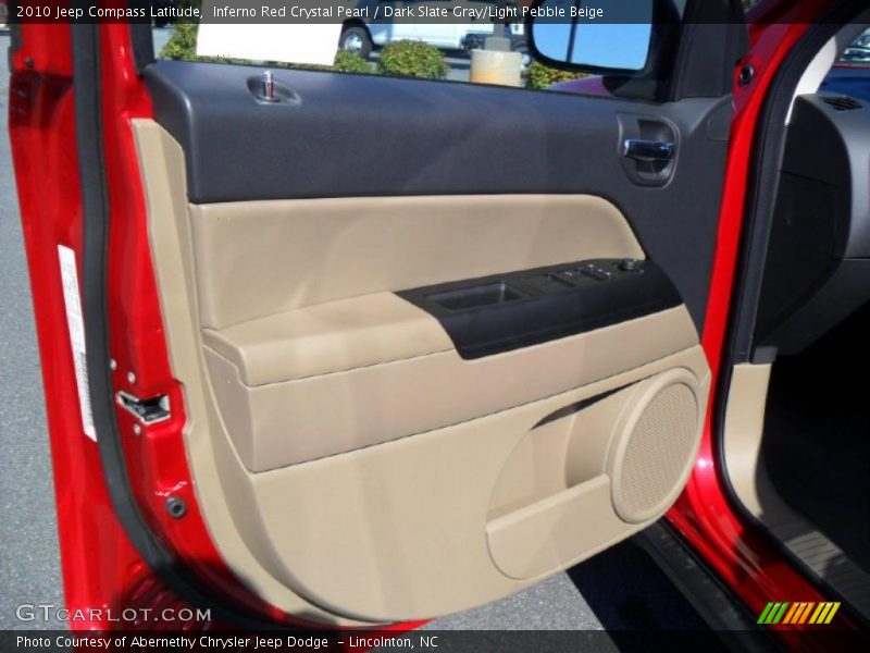 Inferno Red Crystal Pearl / Dark Slate Gray/Light Pebble Beige 2010 Jeep Compass Latitude