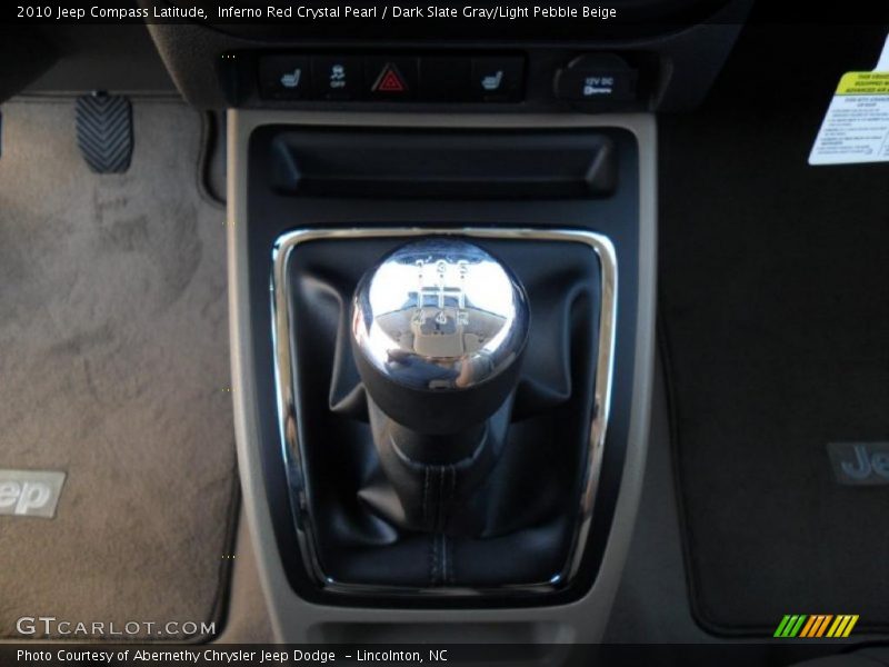  2010 Compass Latitude 5 Speed Manual Shifter