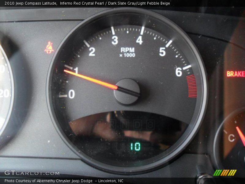 Inferno Red Crystal Pearl / Dark Slate Gray/Light Pebble Beige 2010 Jeep Compass Latitude