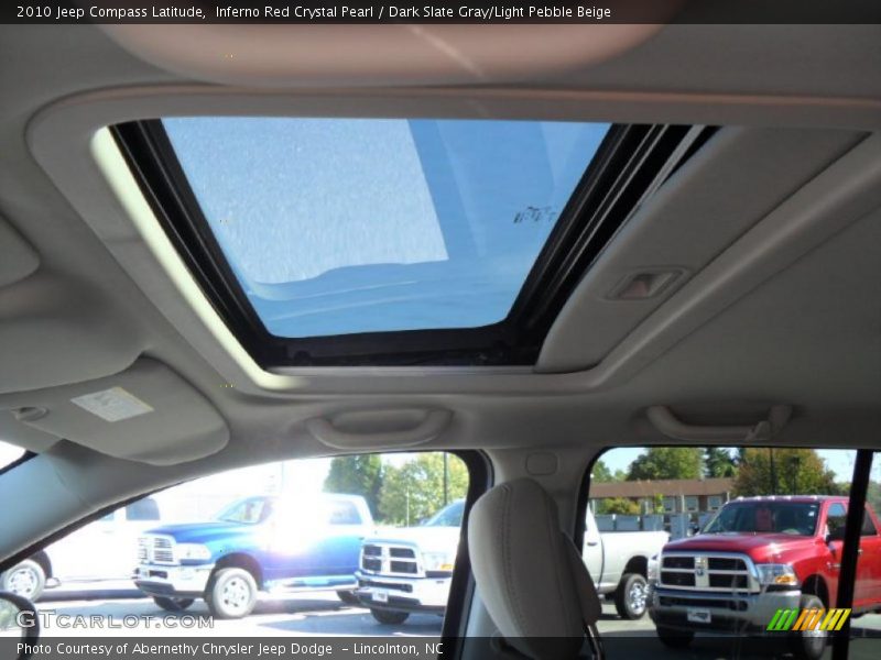 Inferno Red Crystal Pearl / Dark Slate Gray/Light Pebble Beige 2010 Jeep Compass Latitude