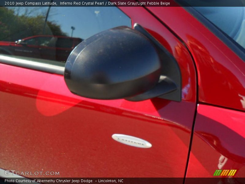 Inferno Red Crystal Pearl / Dark Slate Gray/Light Pebble Beige 2010 Jeep Compass Latitude