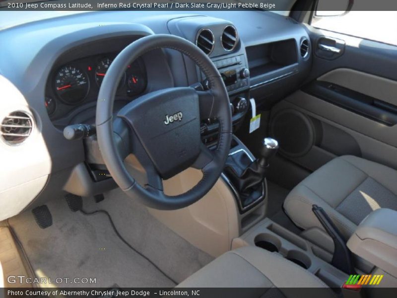 Inferno Red Crystal Pearl / Dark Slate Gray/Light Pebble Beige 2010 Jeep Compass Latitude