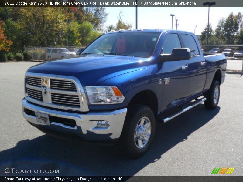 Deep Water Blue Pearl / Dark Slate/Medium Graystone 2011 Dodge Ram 2500 HD Big Horn Crew Cab 4x4