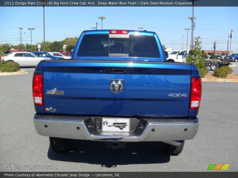 Deep Water Blue Pearl / Dark Slate/Medium Graystone 2011 Dodge Ram 2500 HD Big Horn Crew Cab 4x4