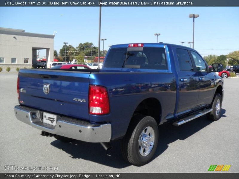 Deep Water Blue Pearl / Dark Slate/Medium Graystone 2011 Dodge Ram 2500 HD Big Horn Crew Cab 4x4