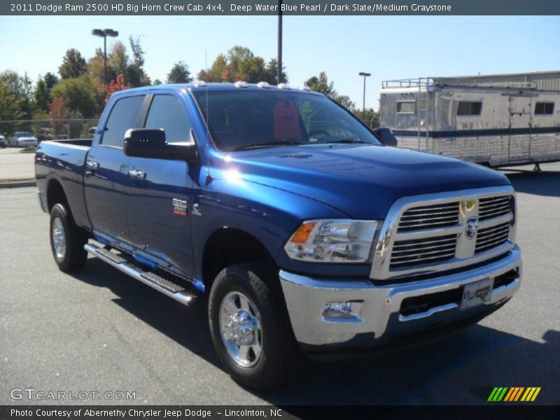 Deep Water Blue Pearl / Dark Slate/Medium Graystone 2011 Dodge Ram 2500 HD Big Horn Crew Cab 4x4