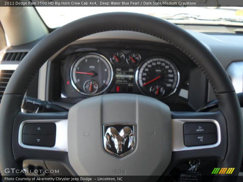 Deep Water Blue Pearl / Dark Slate/Medium Graystone 2011 Dodge Ram 2500 HD Big Horn Crew Cab 4x4