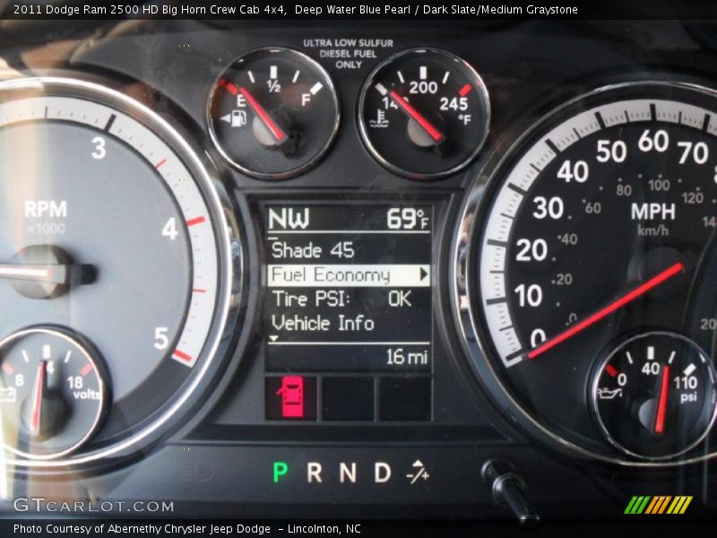 Deep Water Blue Pearl / Dark Slate/Medium Graystone 2011 Dodge Ram 2500 HD Big Horn Crew Cab 4x4