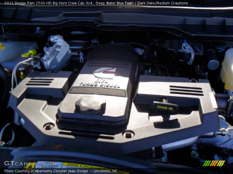 Deep Water Blue Pearl / Dark Slate/Medium Graystone 2011 Dodge Ram 2500 HD Big Horn Crew Cab 4x4