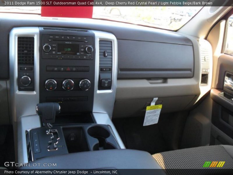 Deep Cherry Red Crystal Pearl / Light Pebble Beige/Bark Brown 2011 Dodge Ram 1500 SLT Outdoorsman Quad Cab 4x4