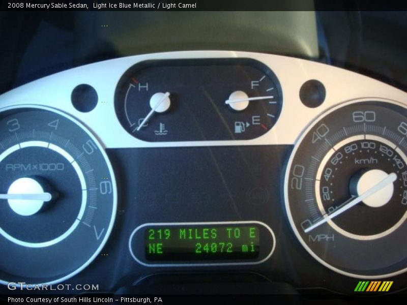 Light Ice Blue Metallic / Light Camel 2008 Mercury Sable Sedan