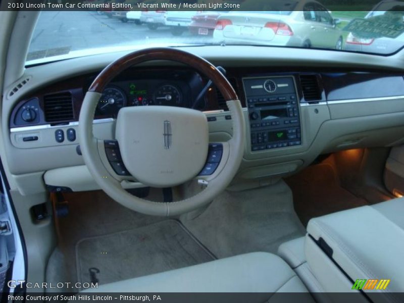 Vibrant White / Medium Light Stone 2010 Lincoln Town Car Continental Edition