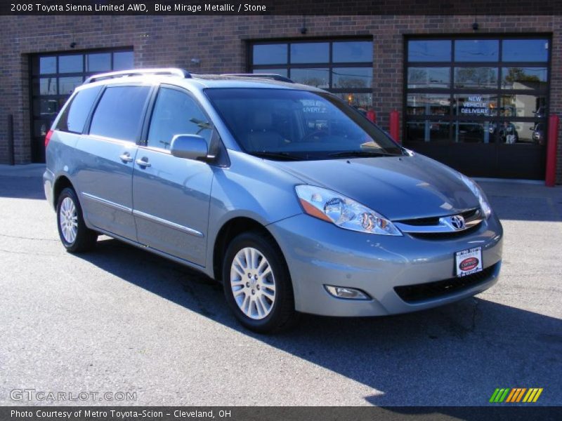 Blue Mirage Metallic / Stone 2008 Toyota Sienna Limited AWD