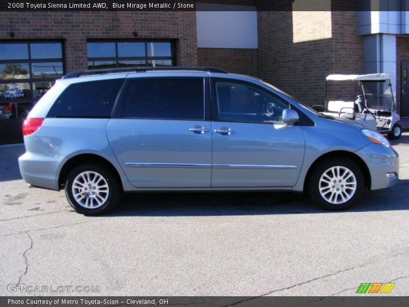 Blue Mirage Metallic / Stone 2008 Toyota Sienna Limited AWD