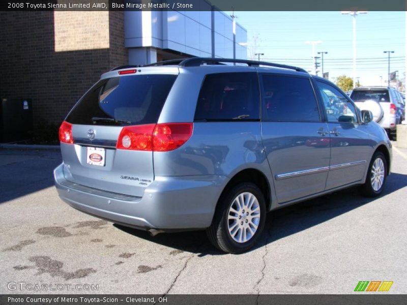 Blue Mirage Metallic / Stone 2008 Toyota Sienna Limited AWD