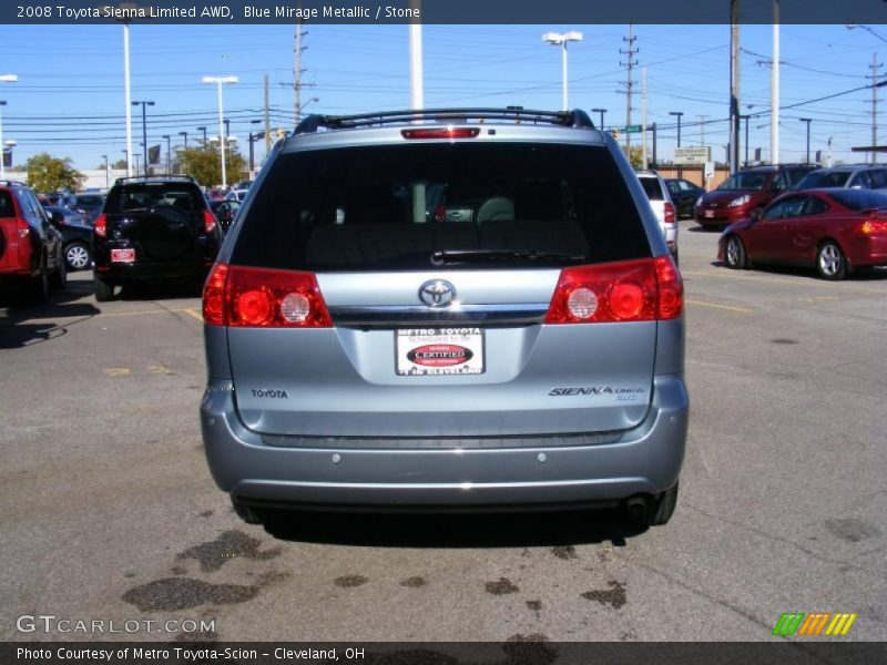 Blue Mirage Metallic / Stone 2008 Toyota Sienna Limited AWD