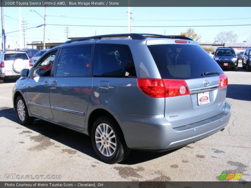 Blue Mirage Metallic / Stone 2008 Toyota Sienna Limited AWD