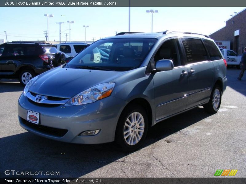 Blue Mirage Metallic / Stone 2008 Toyota Sienna Limited AWD