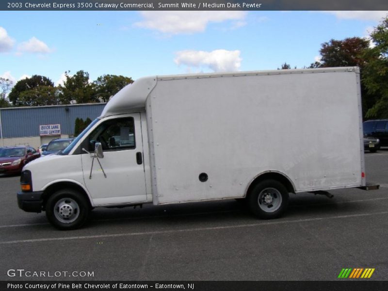 Summit White / Medium Dark Pewter 2003 Chevrolet Express 3500 Cutaway Commercial