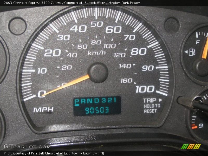 Summit White / Medium Dark Pewter 2003 Chevrolet Express 3500 Cutaway Commercial