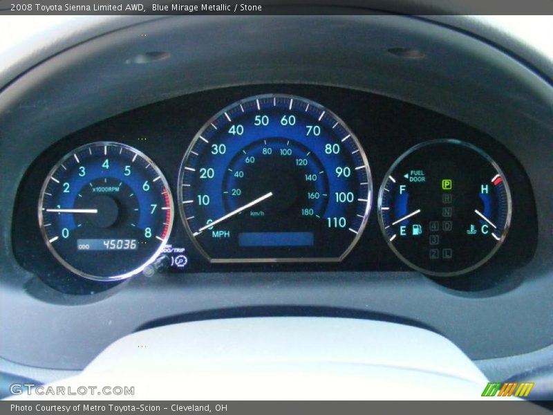 Blue Mirage Metallic / Stone 2008 Toyota Sienna Limited AWD