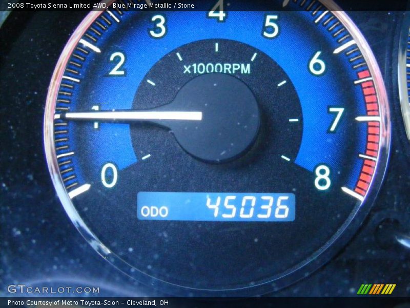 Blue Mirage Metallic / Stone 2008 Toyota Sienna Limited AWD
