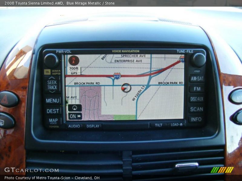 Blue Mirage Metallic / Stone 2008 Toyota Sienna Limited AWD