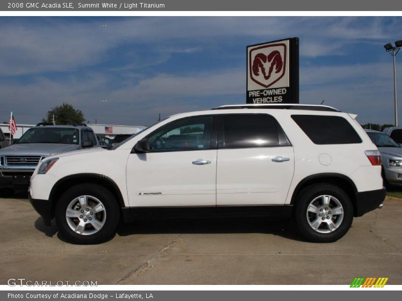 Summit White / Light Titanium 2008 GMC Acadia SLE