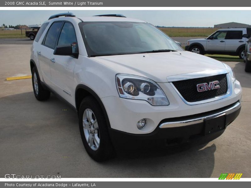 Summit White / Light Titanium 2008 GMC Acadia SLE