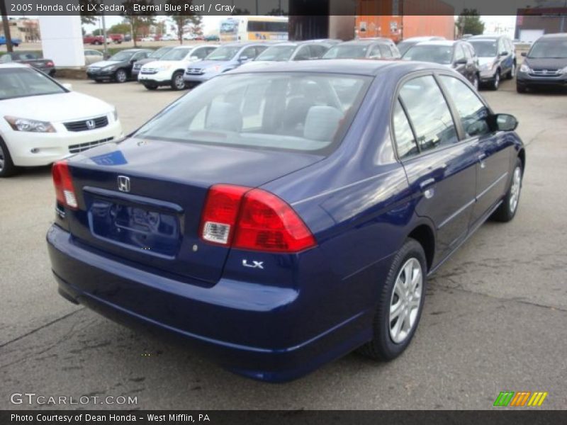 Eternal Blue Pearl / Gray 2005 Honda Civic LX Sedan